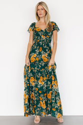 Genevive Maxi Dress | Deep Topaz Floral