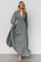 Olivia Maxi Dress | Dusty Blue