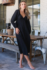 Rosalie Back Tie Dress | Black