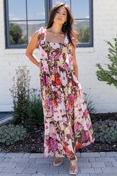 Anita Maxi Dress | Brown Multi Floral