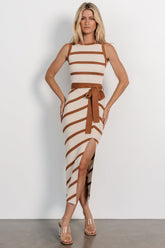 Chelsea Knit Dress | Beige + Camel - Baltic Born