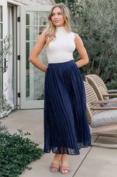 Cyra Midi Skirt | Navy - Baltic Born