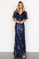 Esme Sequin Dress | Navy - Baltic Born