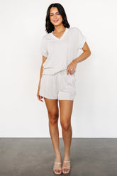 Hayes Top + Shorts Set | Gray Stripe - Baltic Born