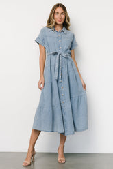 Logan Button Up Dress | Denim - Baltic Born
