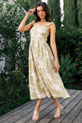 Renna Button Top Dress | Vintage Sage - Baltic Born