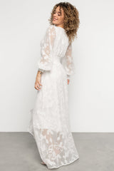 Daniella High Low Maxi Dress | White