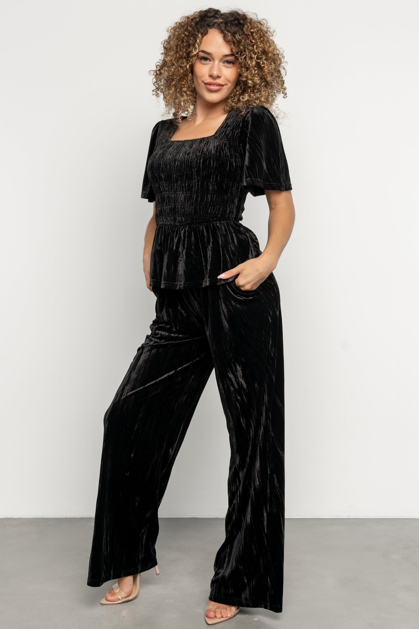 Elin Velvet Set | Black