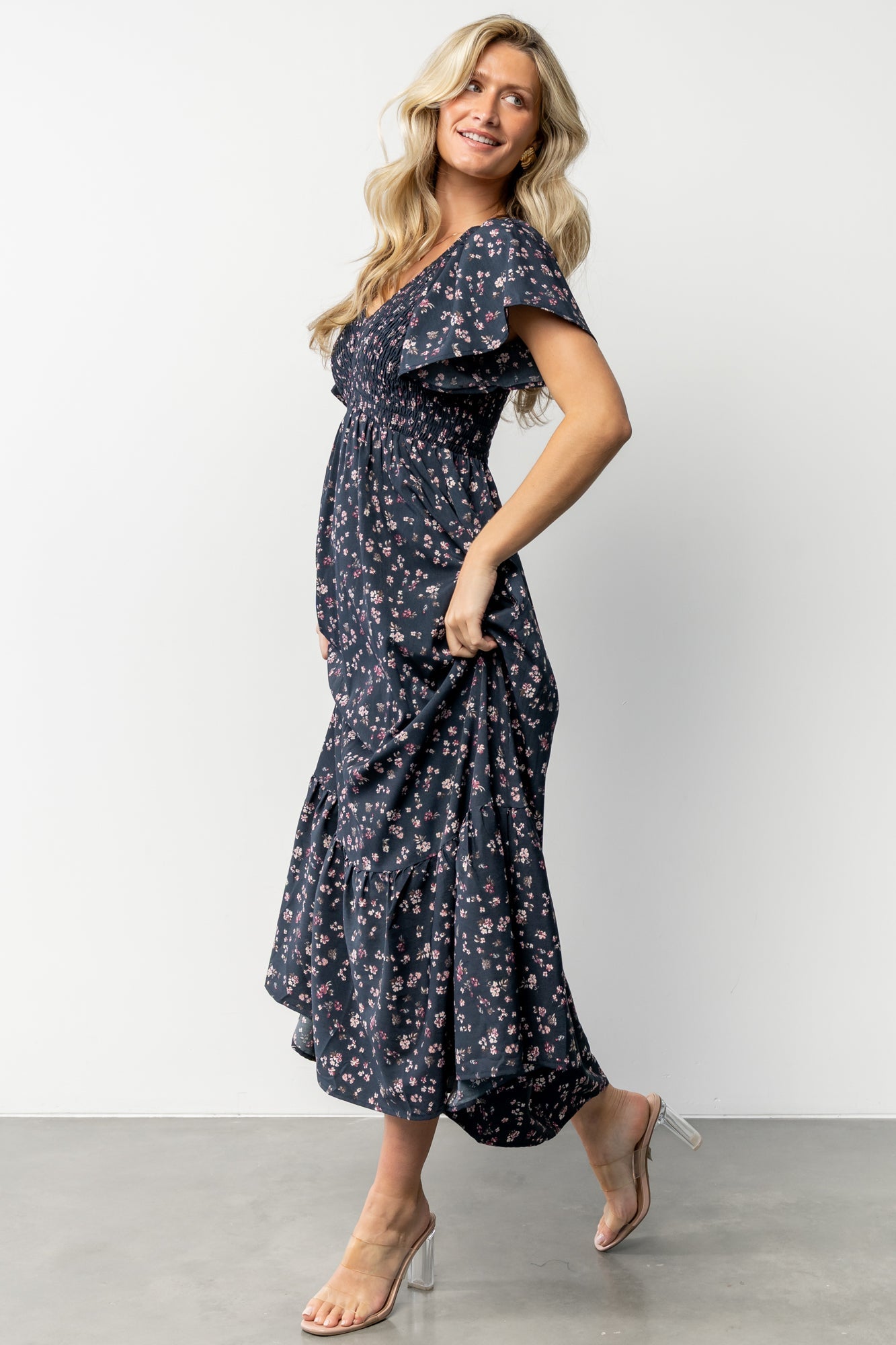 Jerah Smocked Dress | Midnight Floral