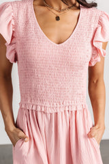Afton Smocked Tiered Dress | Vintage Blush - Baltic Born