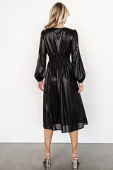 Aisha Shimmer Dress | Black - Baltic Born