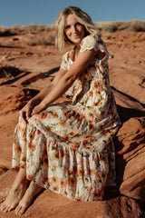 Aliyah Midi Dress | Coral Floral - Baltic Born