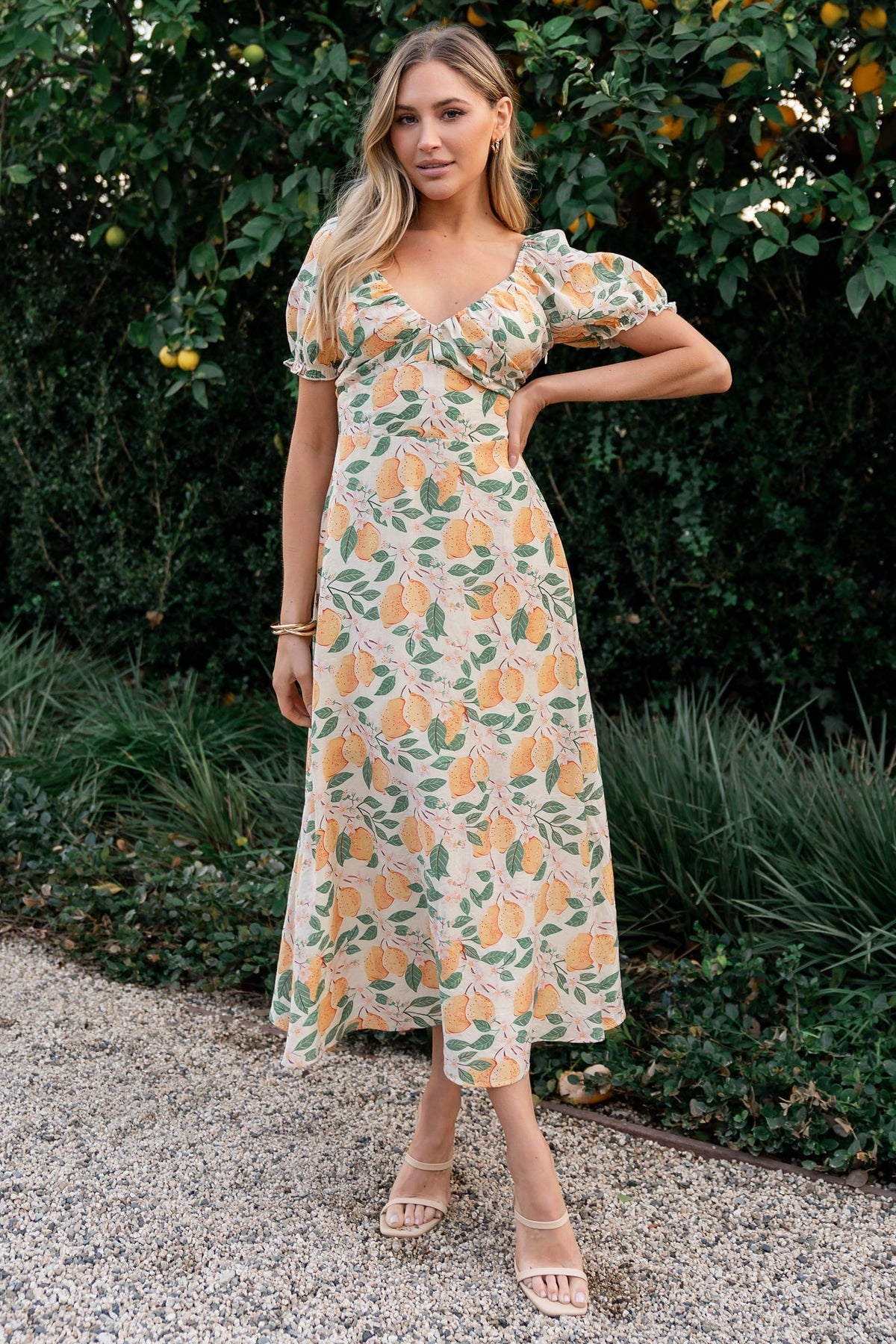 Amalfi Midi Dress | Lemon Print - Baltic Born