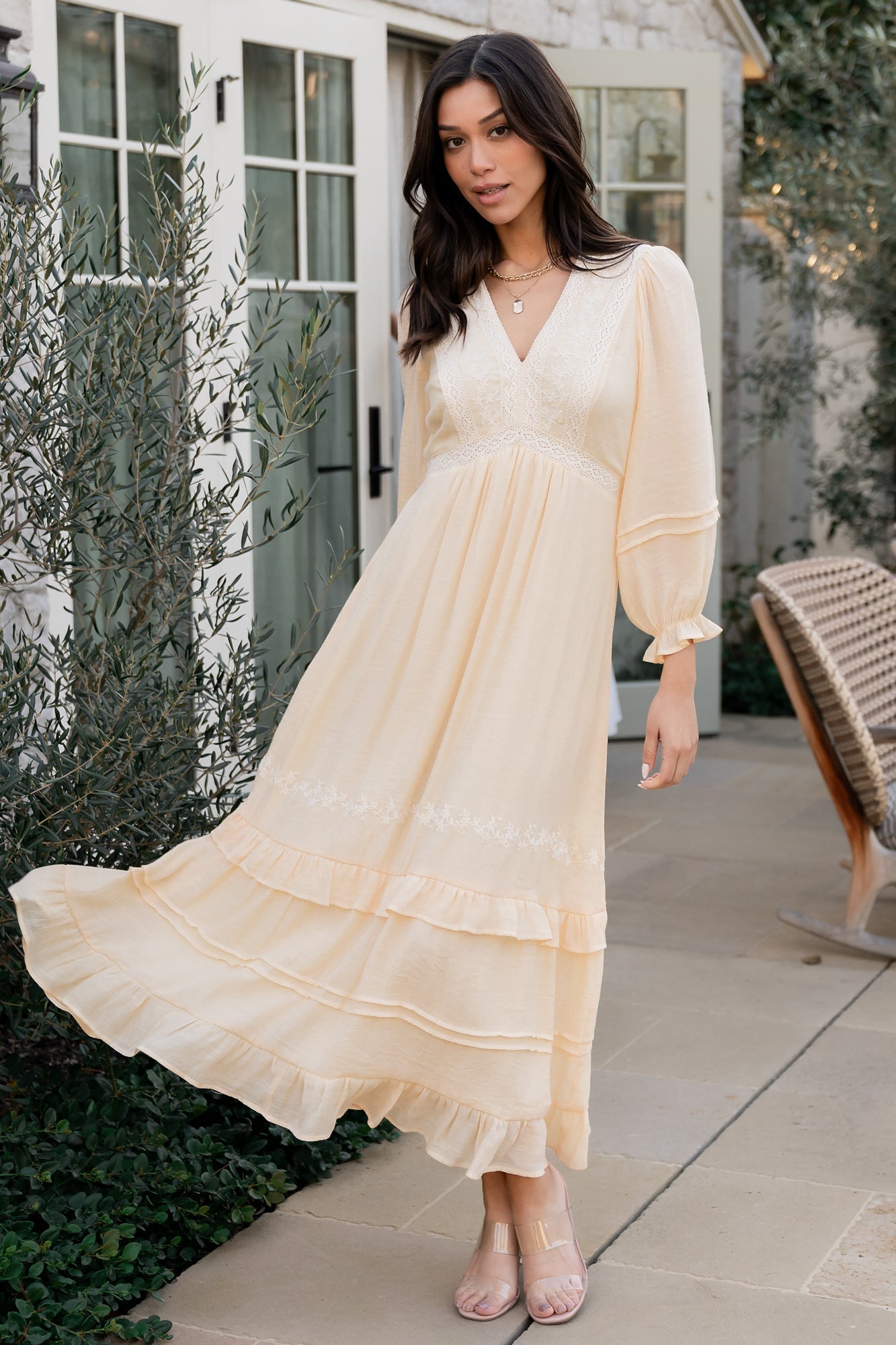 Amberlee Embroidered Dress | Cream - Baltic Born