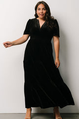 Artemis Velvet Maxi Dress | Black - Baltic Born