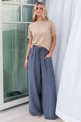Britt Pointelle Knit Top | Natural + Ivory - Baltic Born