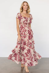 Carina Off Shoulder Maxi Dress | Nude + Rose - Baltic Born