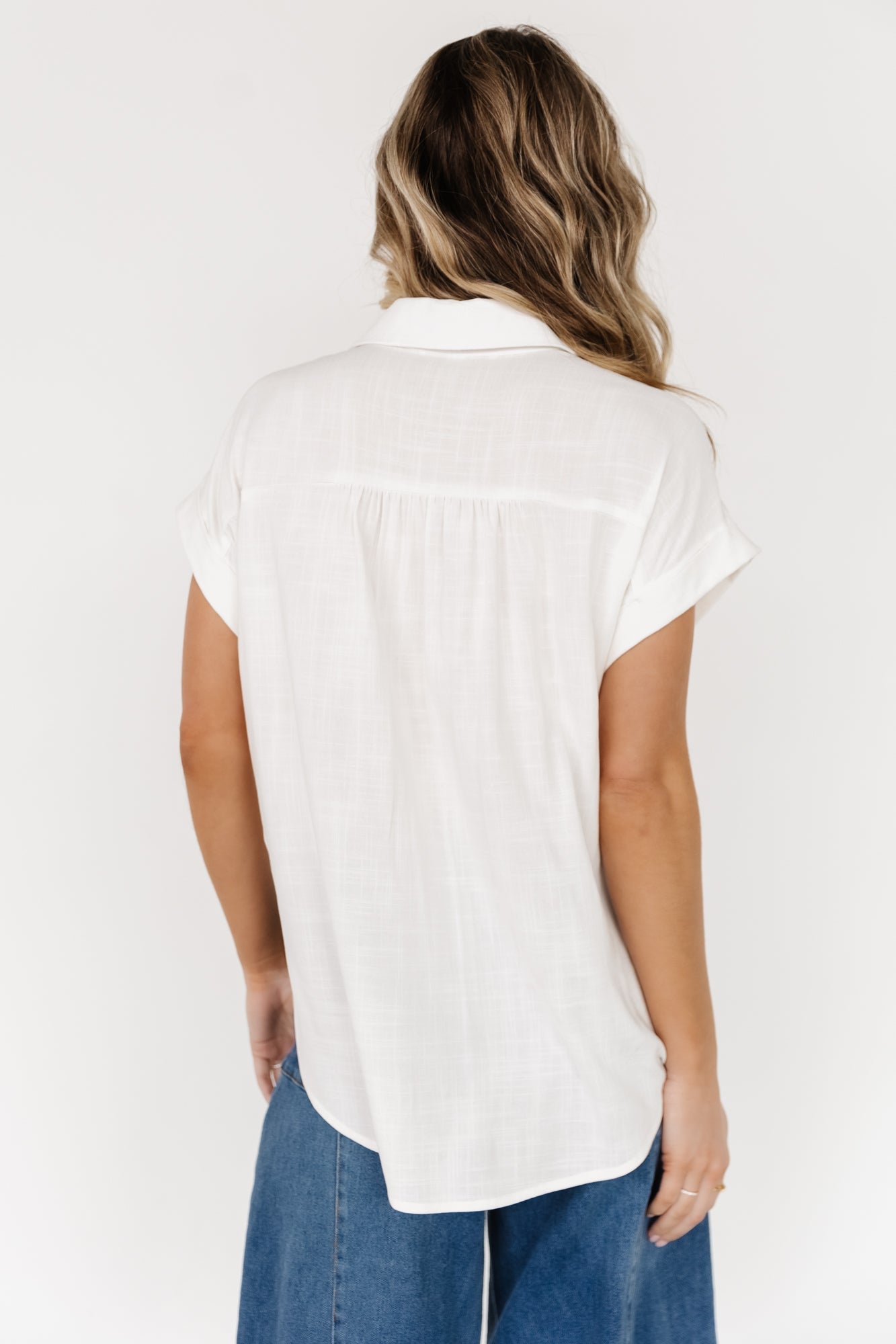 Clarke Button Up Top | Off White - Baltic Born