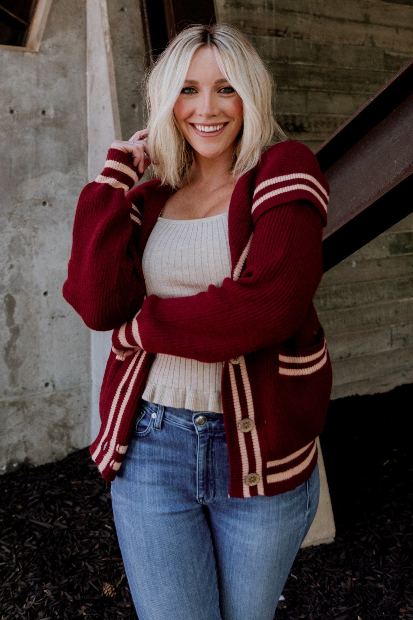 Corbett Knit Cardigan | Burgundy - Baltic Born