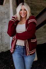 Corbett Knit Cardigan | Burgundy - Baltic Born