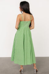 Gracelyn Embroidered Sweetheart Dress | Green Floral - Baltic Born