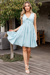 Halsey Short Dress | Light Blue - Baltic Born