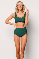 Honolulu High Waist Bikini Bottom | Green - Baltic Born