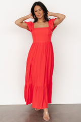 Ilona Maxi Dress | Cherry Red - Baltic Born