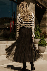 Landell Striped Sweater | Ivory + Black - Baltic Born