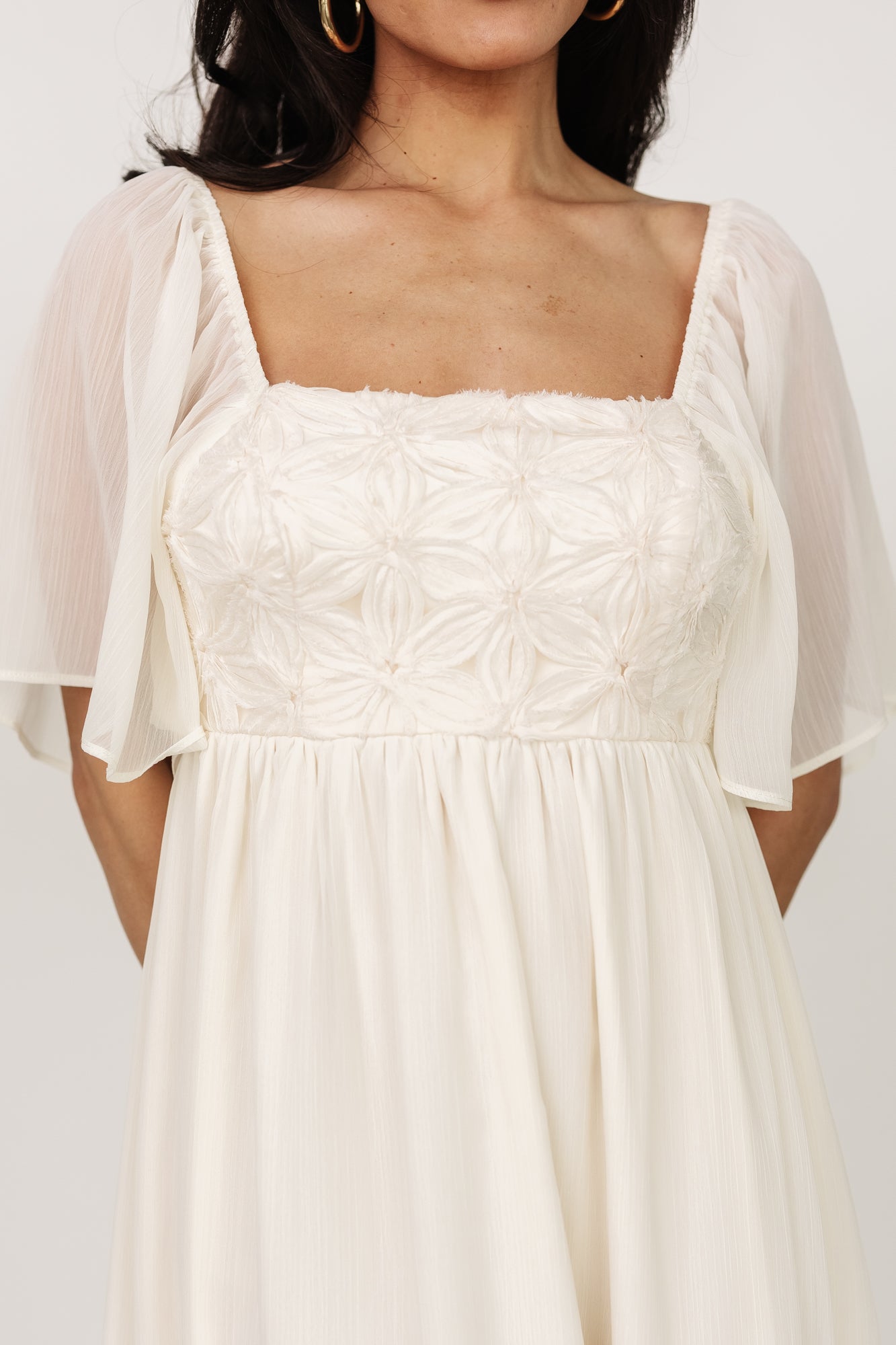 Lilith Applique Midi Dress | Cream - Baltic Born