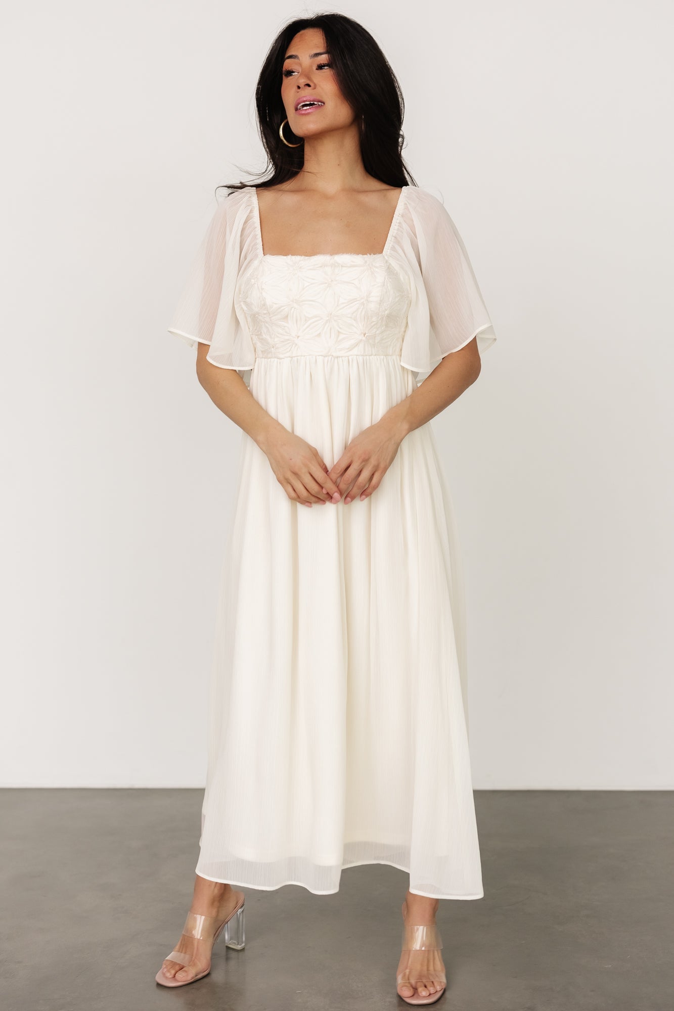 Lilith Applique Midi Dress | Cream - Baltic Born