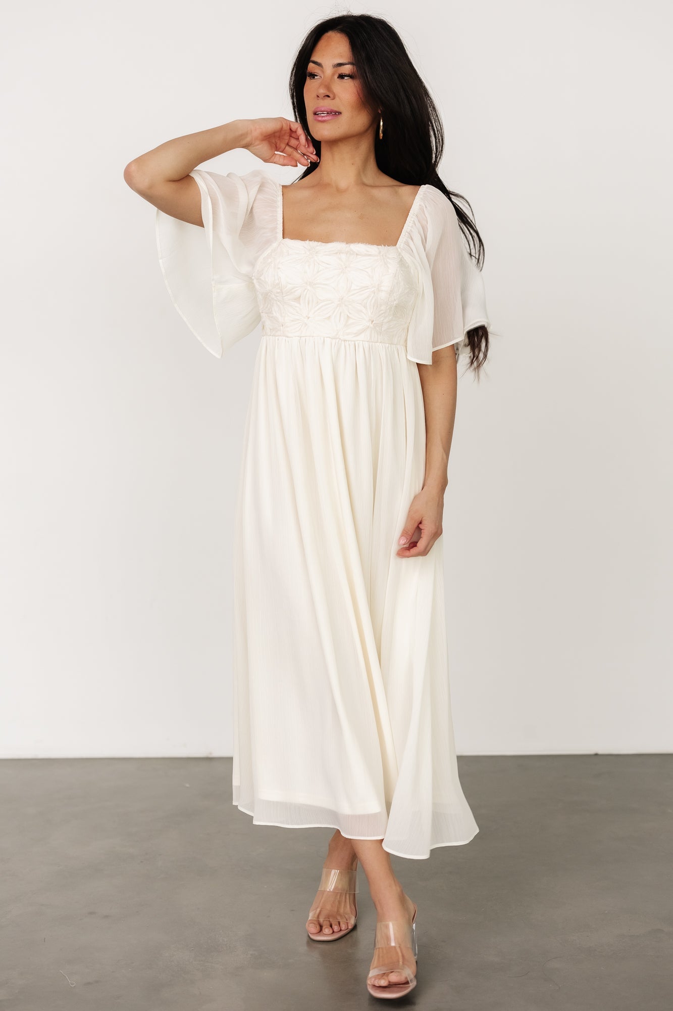 Lilith Applique Midi Dress | Cream - Baltic Born