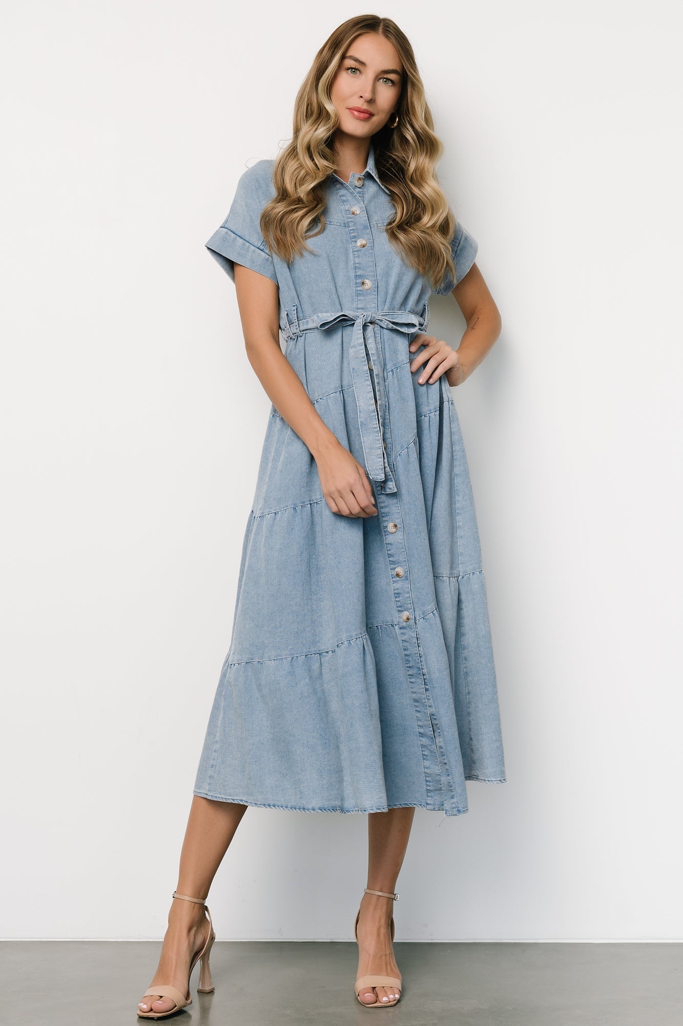 Logan Button Up Dress | Denim - Baltic Born