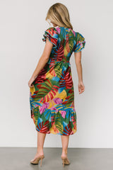 Marielle Smocked Midi Dress | Multi Print - Baltic Born