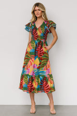 Marielle Smocked Midi Dress | Multi Print - Baltic Born