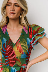 Marielle Smocked Midi Dress | Multi Print - Baltic Born