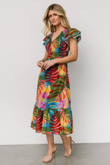 Marielle Smocked Midi Dress | Multi Print - Baltic Born
