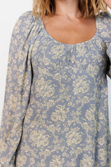McKinney Dress | Blue + Vintage Cream Floral - Baltic Born
