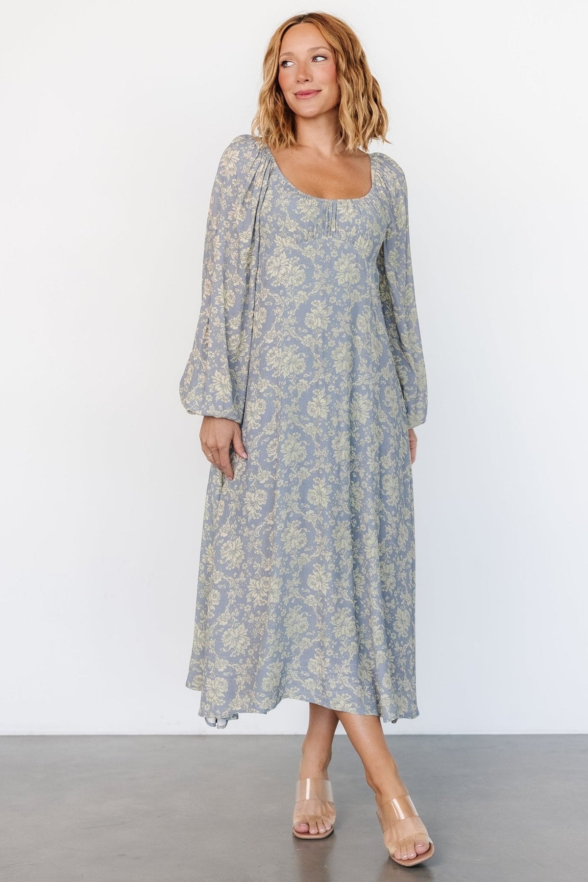 McKinney Dress | Blue + Vintage Cream Floral - Baltic Born