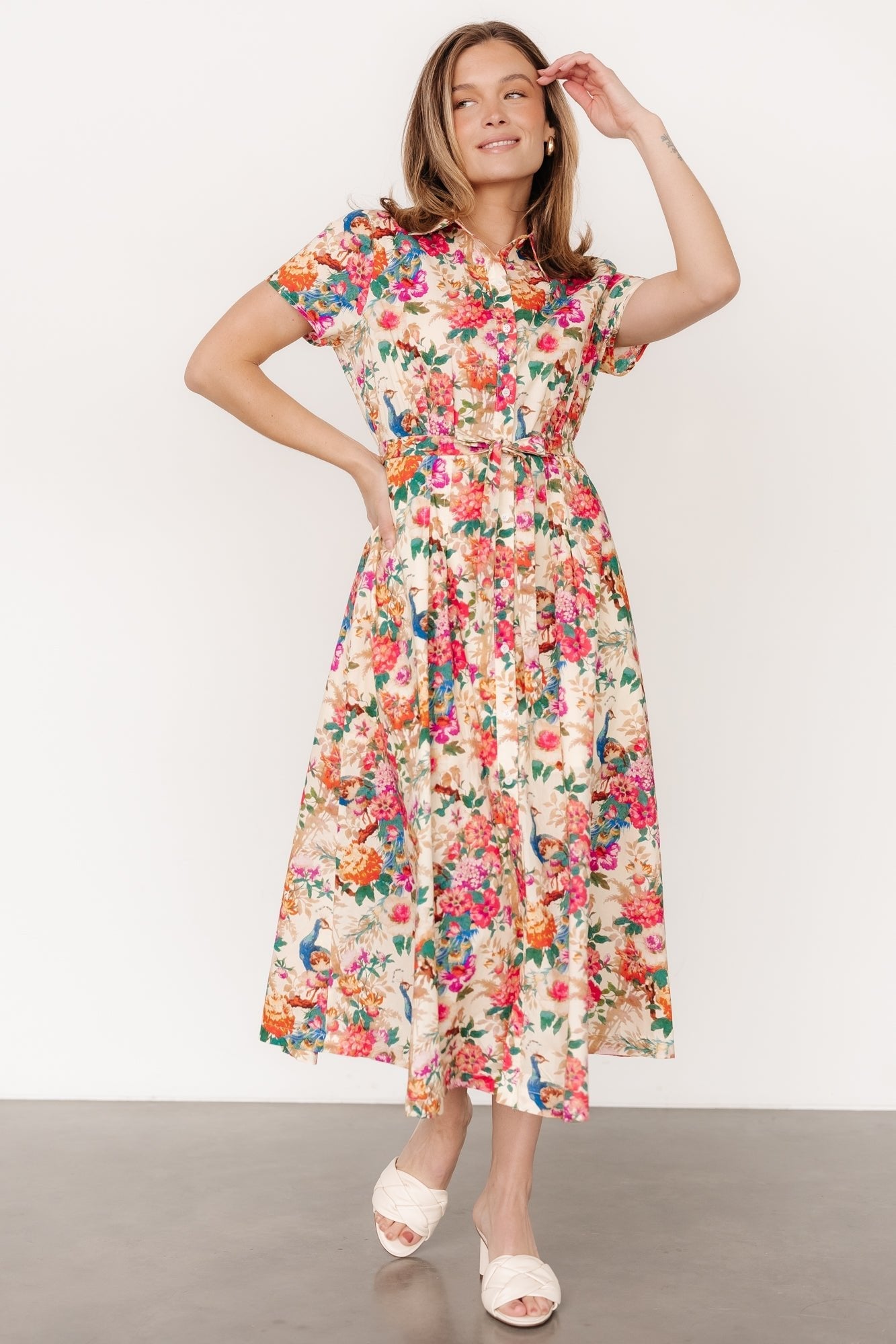 Melia Midi Dress | Multi Print - Baltic Born