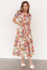 Melia Midi Dress | Multi Print - Baltic Born