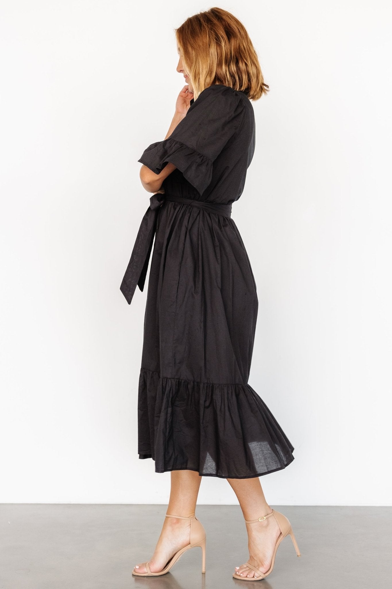 Mirielle Midi Dress | Black - Baltic Born