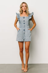 Montgomery Denim Romper | Blue - Baltic Born