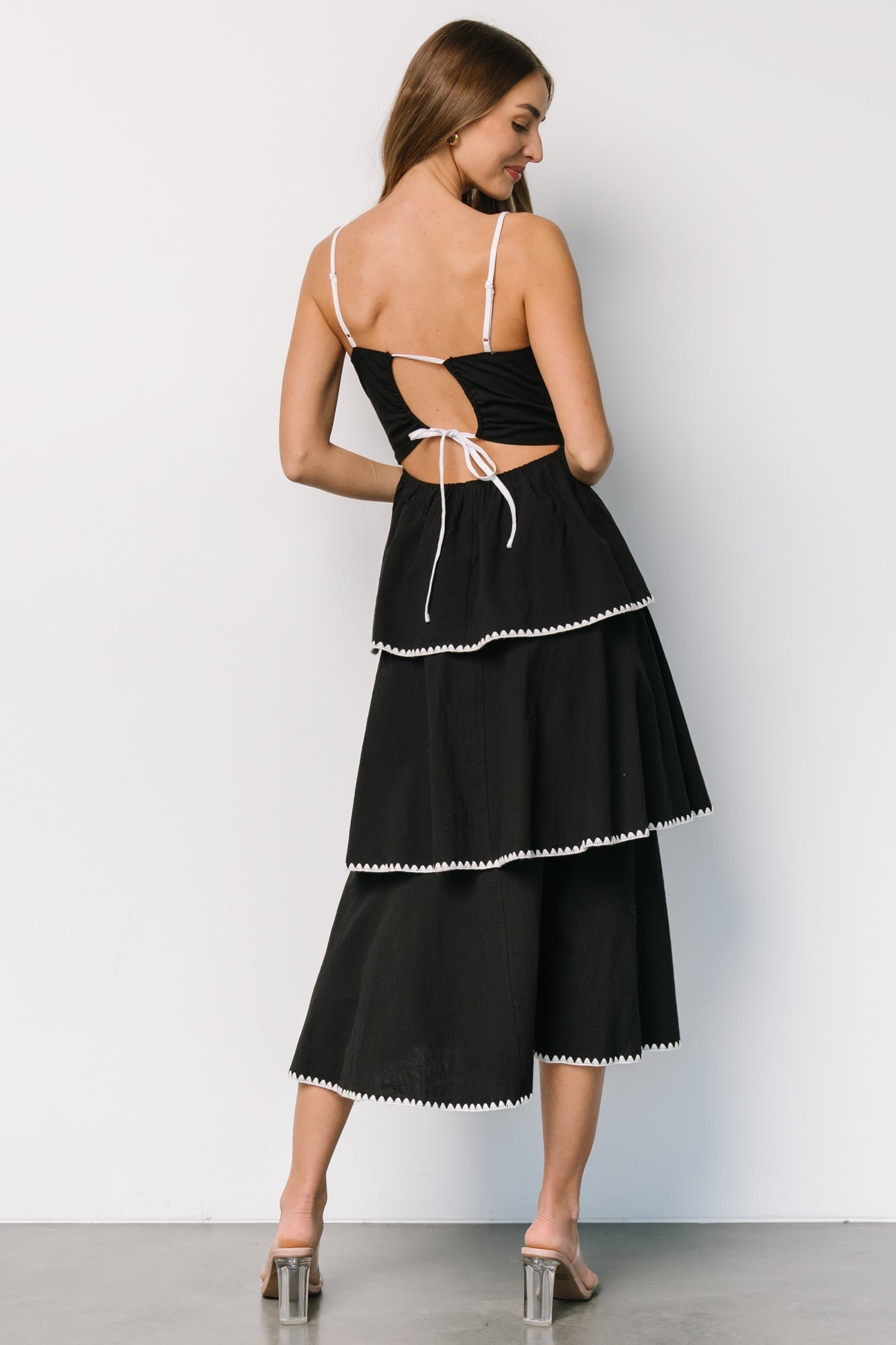 Odette Tiered Dress | Black + White - Baltic Born