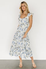 Sorrento Ruffle Dress | Blue Floral - Baltic Born