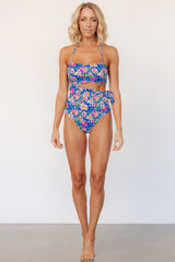 Trieste One Piece | Blue + Multi Floral - Baltic Born