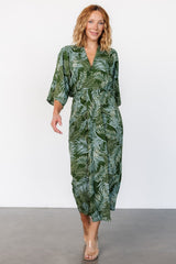 Tula Kimono Dress | Green + Blue Print - Baltic Born