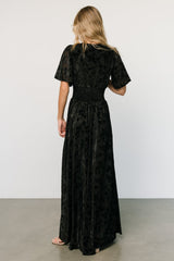 Veronica Velvet Maxi Dress | Black - Baltic Born